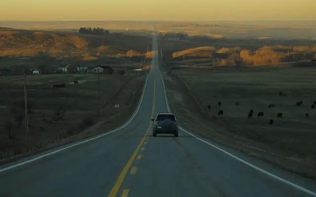 Bearspaw Road in the fall, northwest of Calgary